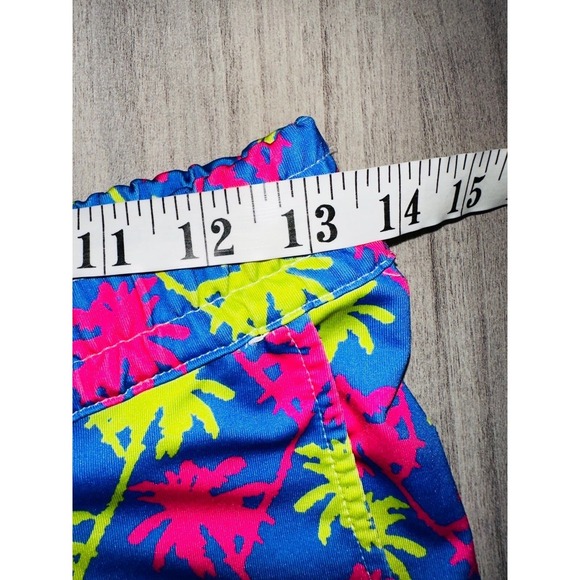 D4 Tracy Negoshian Plam Tree Shorts Women's XS Neon Pink Green Pull-on - Picture 6 of 8